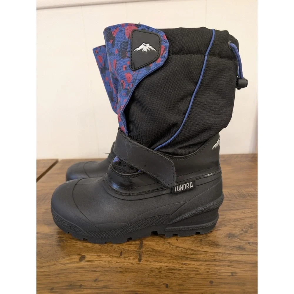 Tundra Snow Boots Youth Size 3 Youth Kids 3 Blue Red Black Winter Waterproof